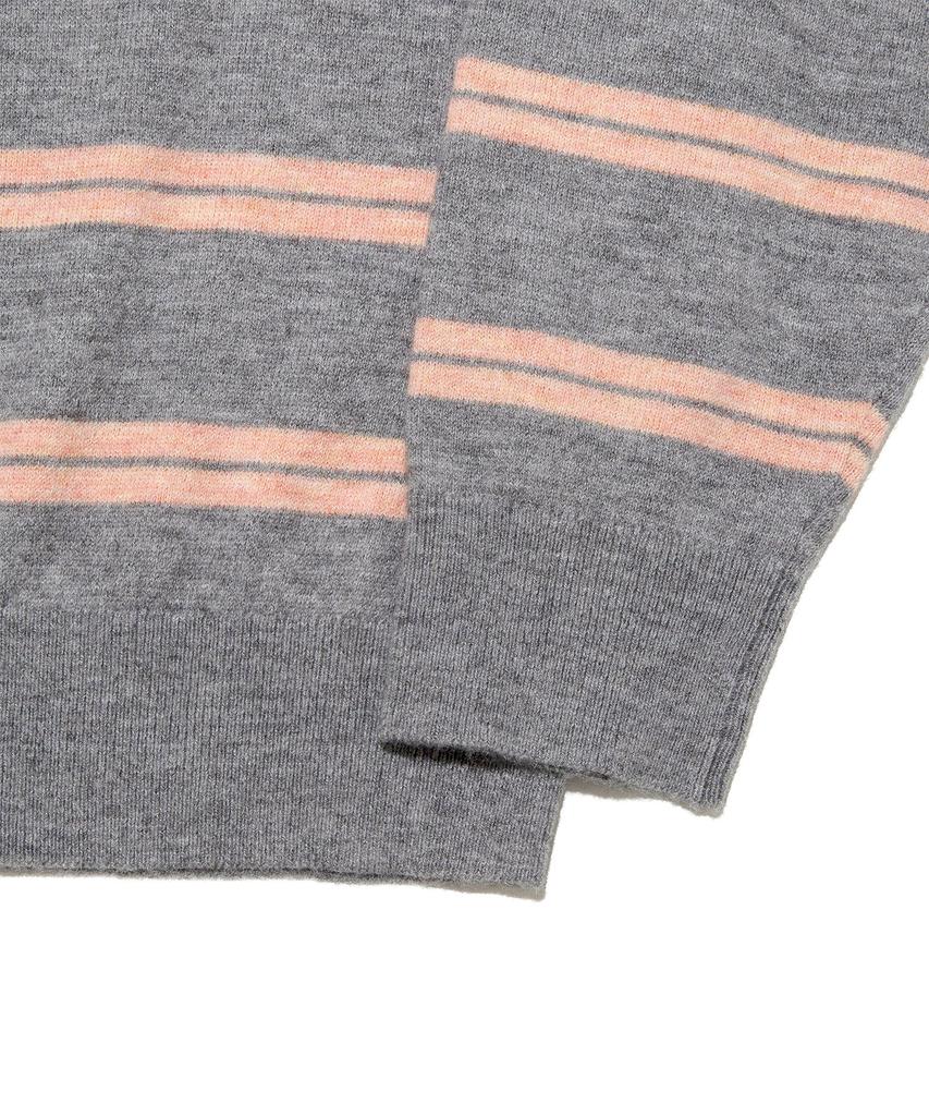 LEE Women'S Collared Stripe Knit Gray