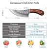 5.5 Inch Professional Chef Knife 5Cr15MOV Steel Forged Small Machete  Small Kitchen Knife