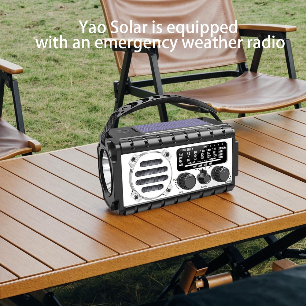 Emergency Hand Crank Radio 20000mAh Solar Powered Radio with Flashlight Reading Lamp SOS Alarm Solar Radio for Emergency/Home