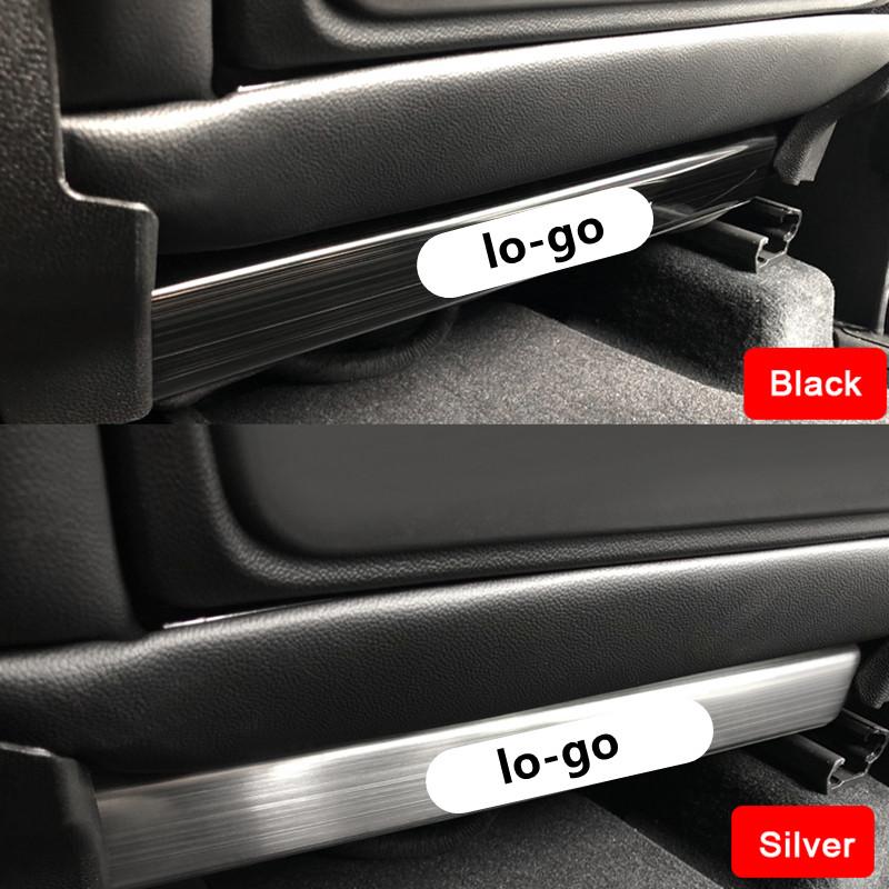 Car Seat Anti Kick Strip Back Protective Cover Stainless Steel Car Stickers For Alfa Romeo Giulia Stelvio
