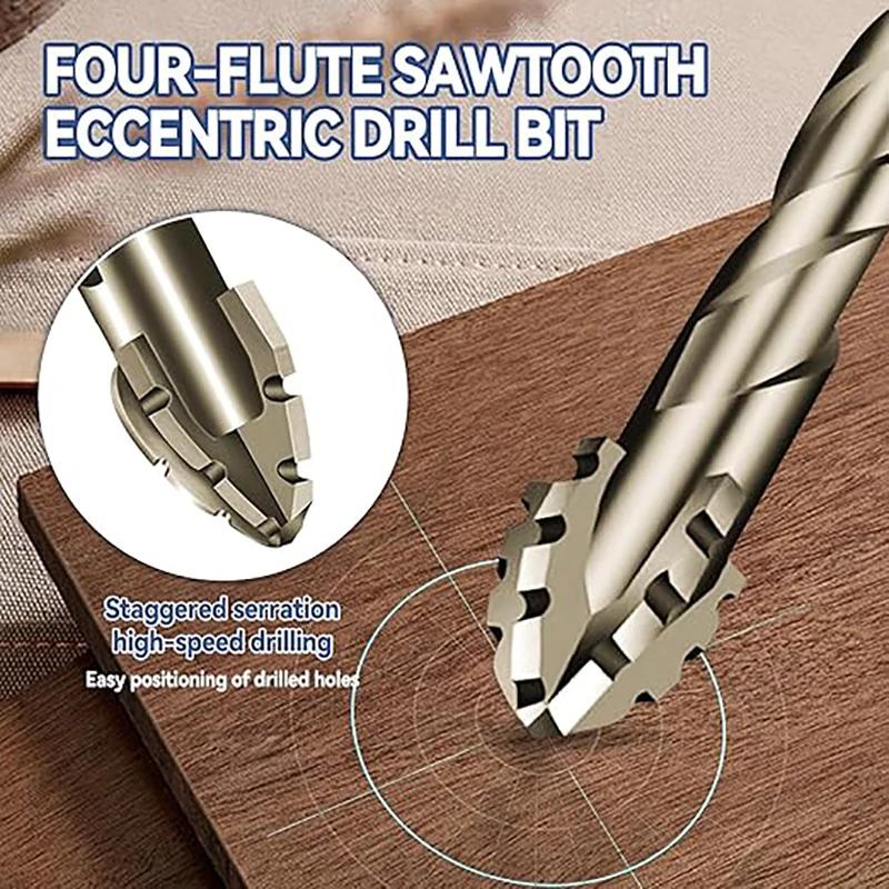 4-12mm Four-Flute Sawtooth Drill Bit Sawtooth Drilling Tools For Glass/Tile/Concrete/Metal Drill Bit Set Tools