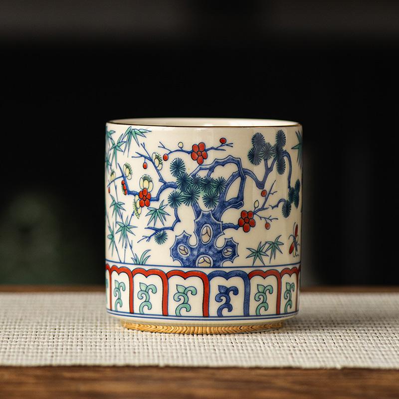 Chinese Retro Ceramic Teapot, Household Tea Infuser with Strainer, Restaurant Tea Kettle, China-Chic Style Ceramics Tea Set