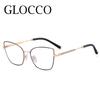 Fashion Cat Eye Reading Glasses Women Thin Metal Frame Rose Gold Prescription Eyewear Custom Made Optical