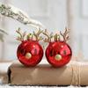 2Pcs/set Christmas Tree Ornaments Xmas Elk Decorations Ceiling Pendants Hanging Christmas Balls Cute Deer Head Decorations