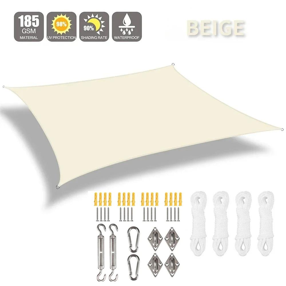 

УФ-блок водостойкий тент парус солнцезащитный навес бассейн прямоугольник квадратный тент затенение для сада патио задний двор автомобиль 3.6mx3.6m