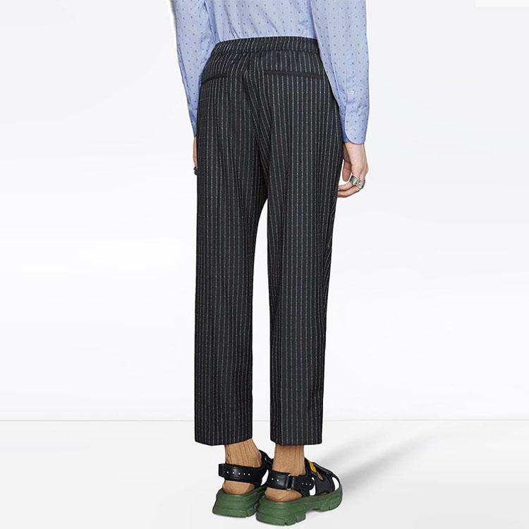 GUCCI Casual Pants Men's Black Moderate Straight Fit Pants 552576-ZAAAM-1180
