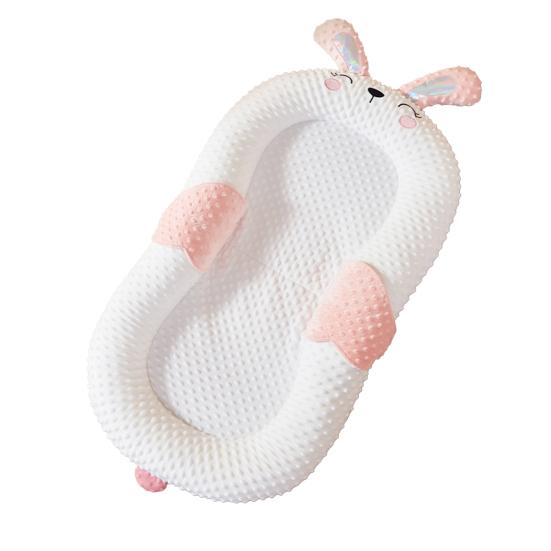 Portable Baby Lounger Adjustable Support Pad Foldable Base Baby Crib Lightweight Comfortable Bottle Feeding Crib for Newborns
