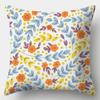 Flower Pillowcase Square Sofa Pillow Cover Watercolor Flowers Cushion