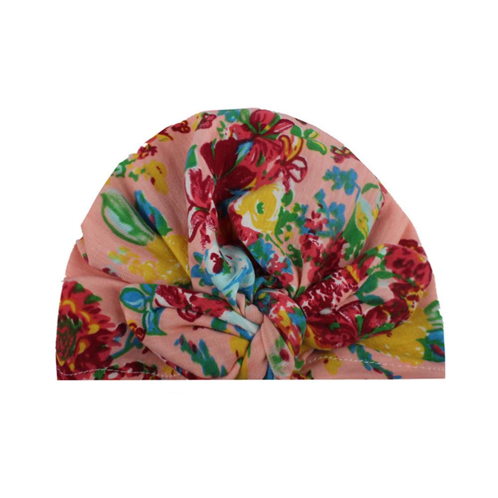 Newborn  Floral Print  Hat Cute Sweet Infant Girl Nursery Cap with Bowknot