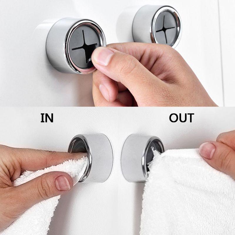 2pcs Creative Towel Storage Racks Hanger Adhesive Rag Dishcloth Holder Kitchen Rag Cleaning Tools Neaten Hook For Home Bathroom