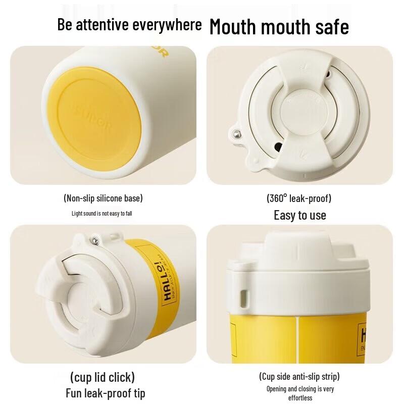 Supor Large Capacity Insulated Water Bottle with Antibacterial Ceramic Liner