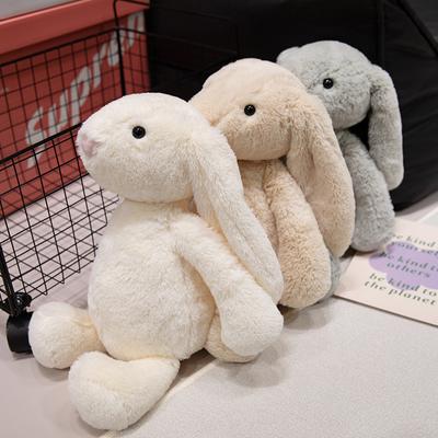 20cm Bunny Rabbit Plush Toy Soft Stuffed Long Ear Bunny Doll Funny Baby's Sleeping Companion Delicate Home Decoration Kids Gifts