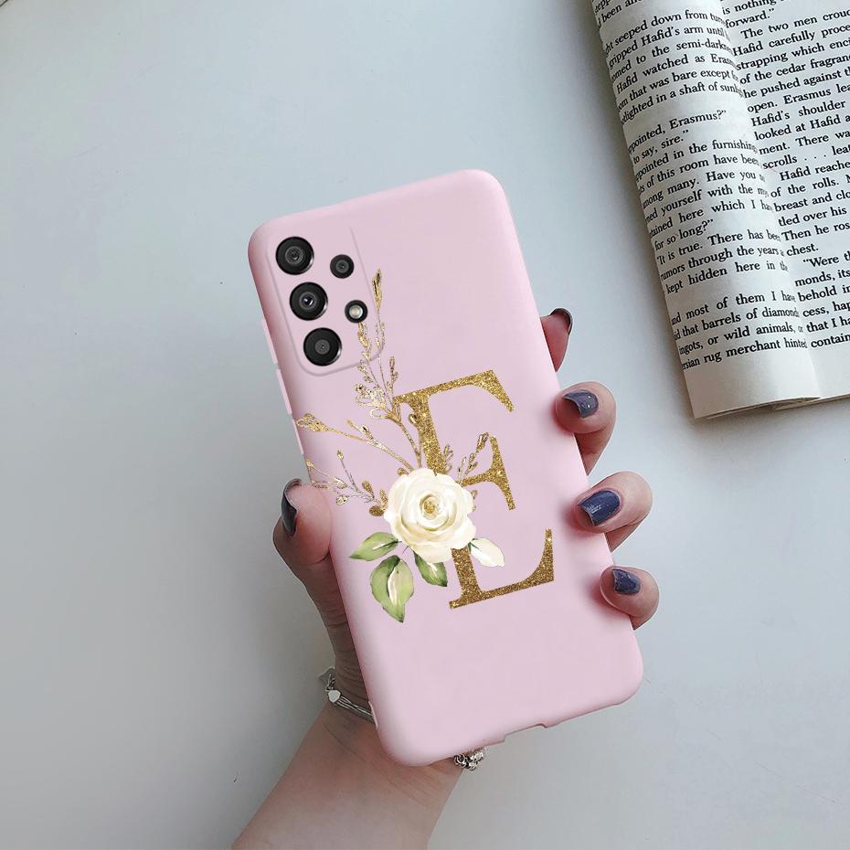 For Samsung Galaxy A53 5G Case A536B Cute Letters Silicone Soft Fundas Matte Cover Phone Case For Samsung A53 A 53 5G Coque Capa