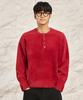 HYOJI Fw Oversized Heavy Angora Semi-Crop Henley Neck Knit (7 Colors)