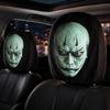 2 Stuks Spook Auto Hoofdsteunhoezen 2D Stretch Nekkussenhoes Donkere Stijl Hoofdsteunhoezen Universele Pasvorm