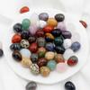 10pcs Natural Polished Stone Egg Mini 22x30mm Easter Decoration Egg Random Pattern DIY Egg Craft Home Furnishings