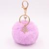 Bag Charm Pompom Pendant Fluffy Plush Ball Keyring Fashion Fur Ball Key Chain  Women Girls