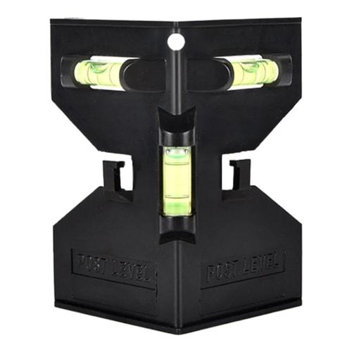 Post Leveler, Pipe Level - Pipe Angle Meter, Column Level Gauge, Magnetic Level Measuring Instrument Small Pipe Leveling Tool - 3 Vial Leveling Tool,