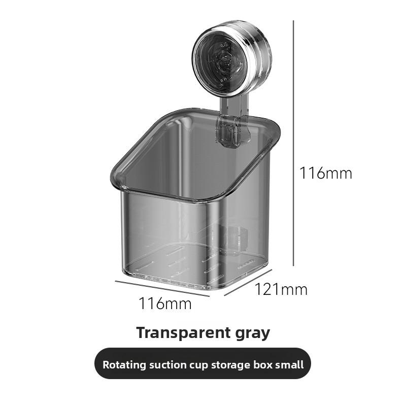 Saugnapf, Aufbewahrungsbox für Lauchzwiebeln, Ingwer und Knoblauch, Kein Bohren erforderlich, Wandmontiertes Küchenhaushalts-Aufbewahrungskorb-Regal für Ingwer und Knoblauch