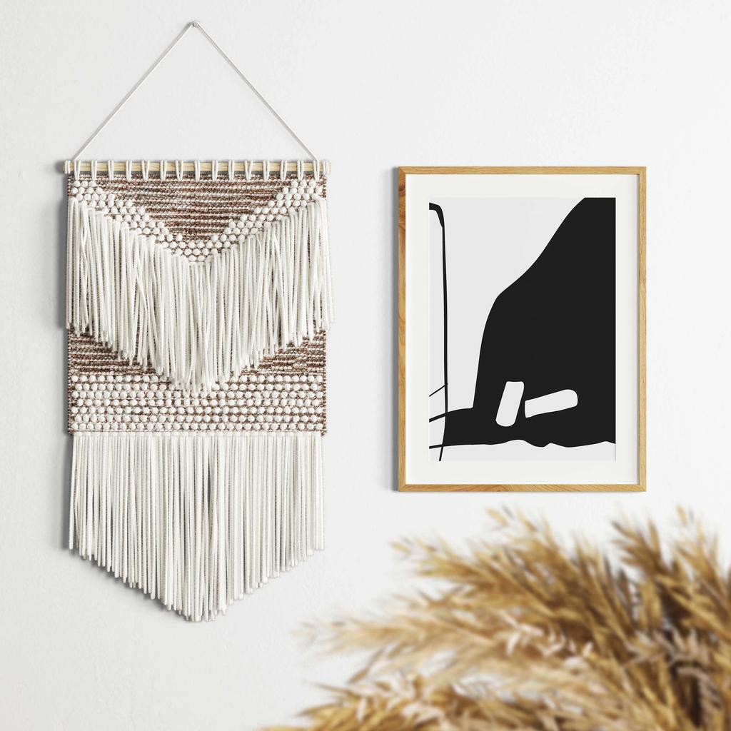 Minimalist Black & White Abstract Canvas Wall Art Set, Modern Geometric Line Prints, Scandinavian Living Room Bedroom Home Decor