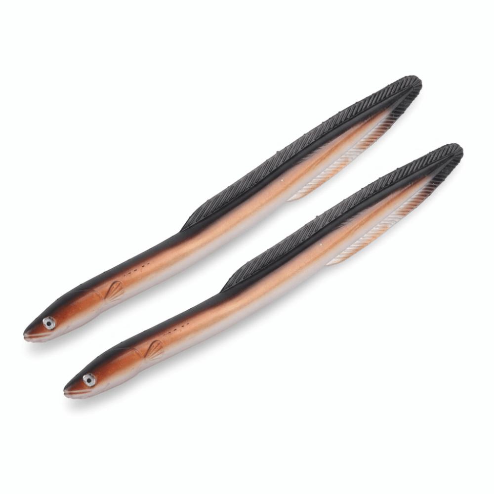 2 PCS Soft PVC EEL Lure 30CM Length Fishing Accessories Eel Fishing Lure Brown Fishing Bait Freshwater Fishing