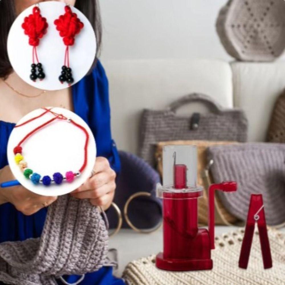 Hand Operated DIY Braiding Spool Crocheting Tool Yarn Knitting Tool Mini Spool Knitter  Household