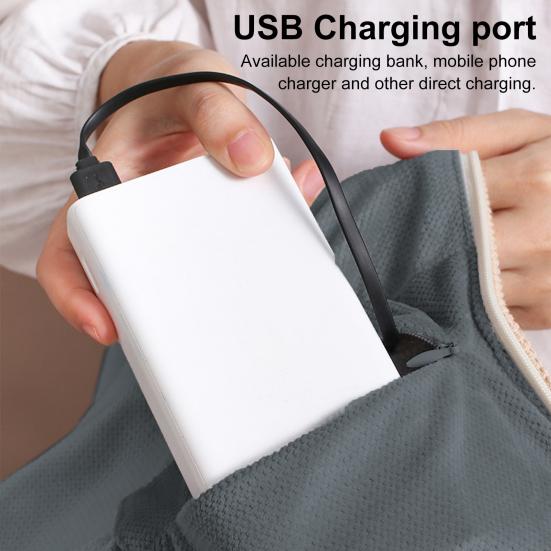 USB Elektricky vyhřívaný teplý šál na nohy Domov Kancelář Venkovní Termální šál Horký obklad Deka Pletené pončo
