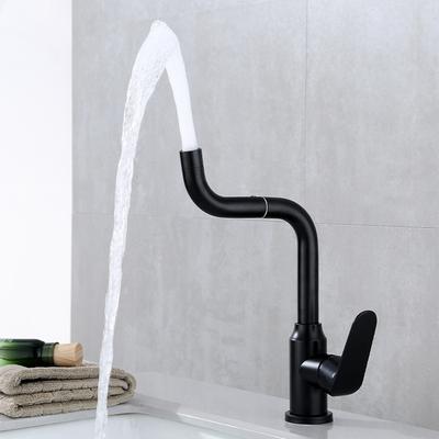 New 304 Stainless Steel Black/Silver/Brushed Basin Sink Bathroom Faucet Single Lever Handle Hot And Cold Mixer Tap Deck Mounted