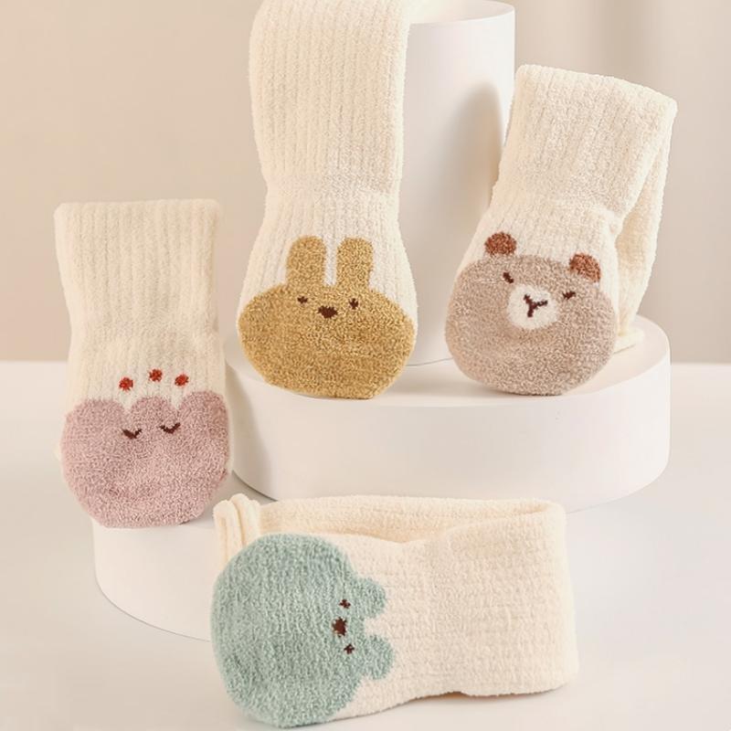 Winter Baby Long Stockings Warm Thick Baby Tube Socks Cute Cartoon Loose Cuff Newborn High Knee Socks