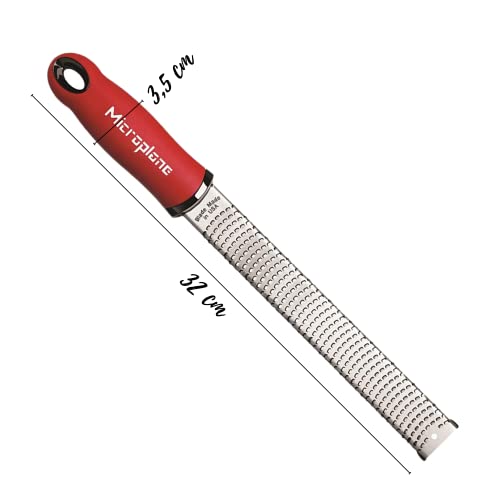 Microplane Classic Red Zester Grater, Stainless St