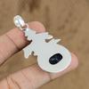 Sterling Silver Oval Sodalite Gemstone Wife Third Eye Chakra Engagement Pendant