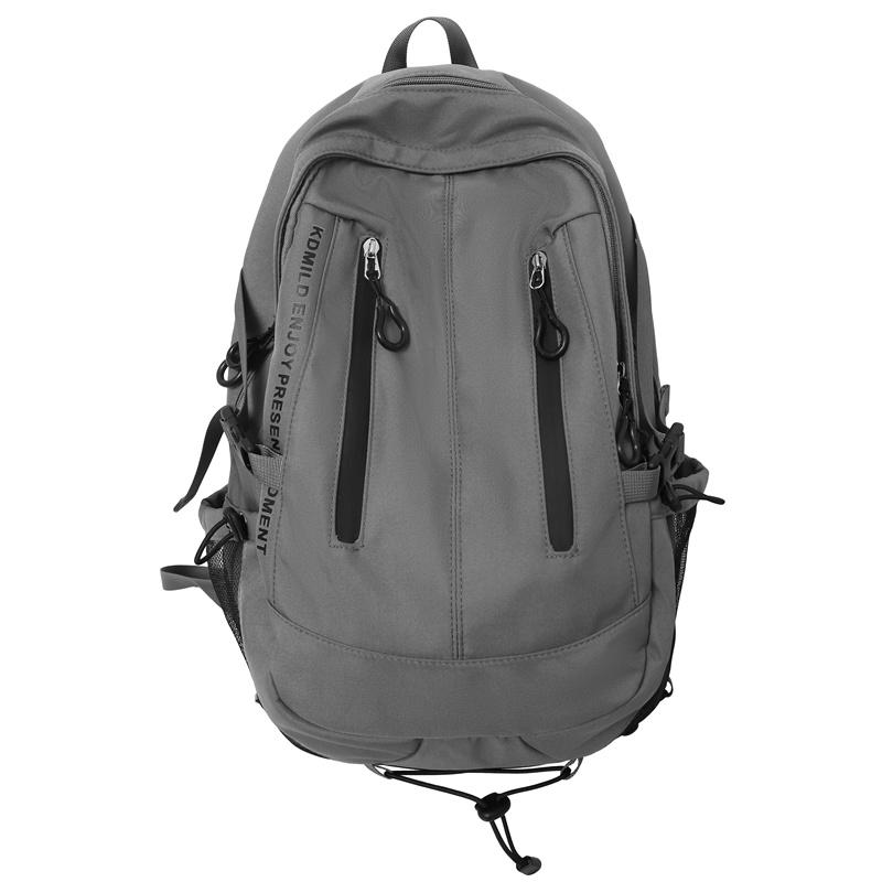 

Мужской однотонный рюкзак для школьников средней школы, женский дорожный рюкзак Small серый