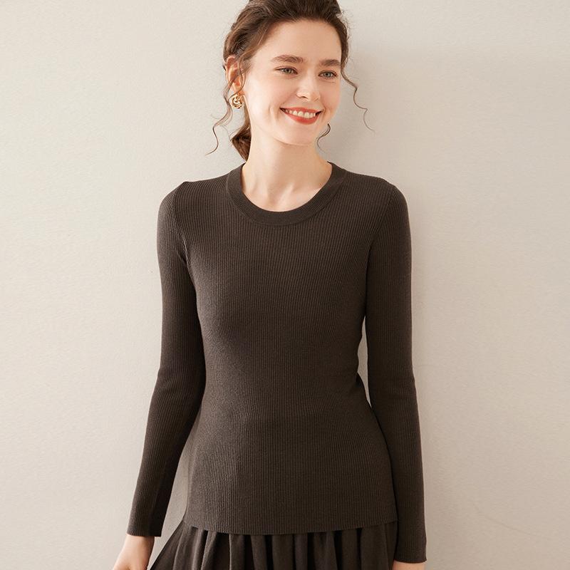 Women's Slim Fit 18-Gauge Cashmere Knit Base Layer Top
