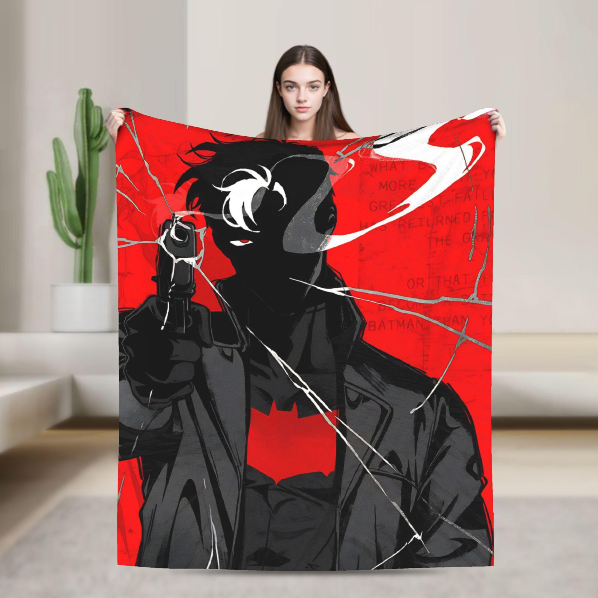 Jason Todd Coral Fleece Plush Throw Blanket Comics Superhero Blanket for Bed Office Lightweight Thin Plush Thin Quilt 75X95CM