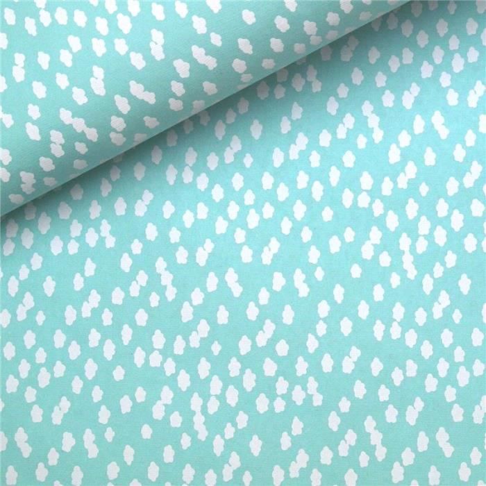 Papier à motifs - Blanc - 50x70cm - 100 gr/m2 - Céleste, bleu turquoise - Mixte