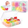 Snackle Box Geteilte Snackboxen mit 8 Fächern Snackbox Charcuterie Behälter für tragbare Snackplatten Klar Snac