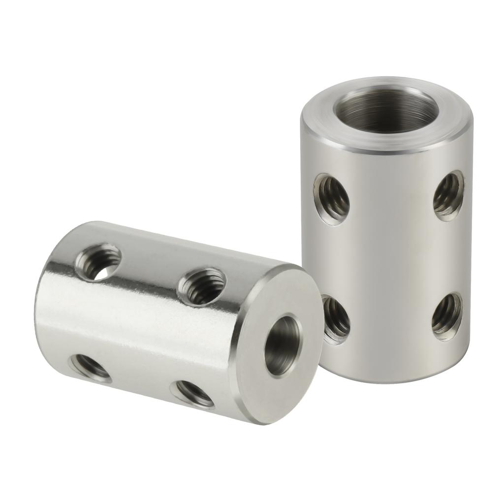Stiv akselkobling Motorkobling Koblingshylse 5mm/8mm/10mm #45 Stål Sølv for 3D-skriver / RC-robot / Bilmodellaksel / DIY-koder