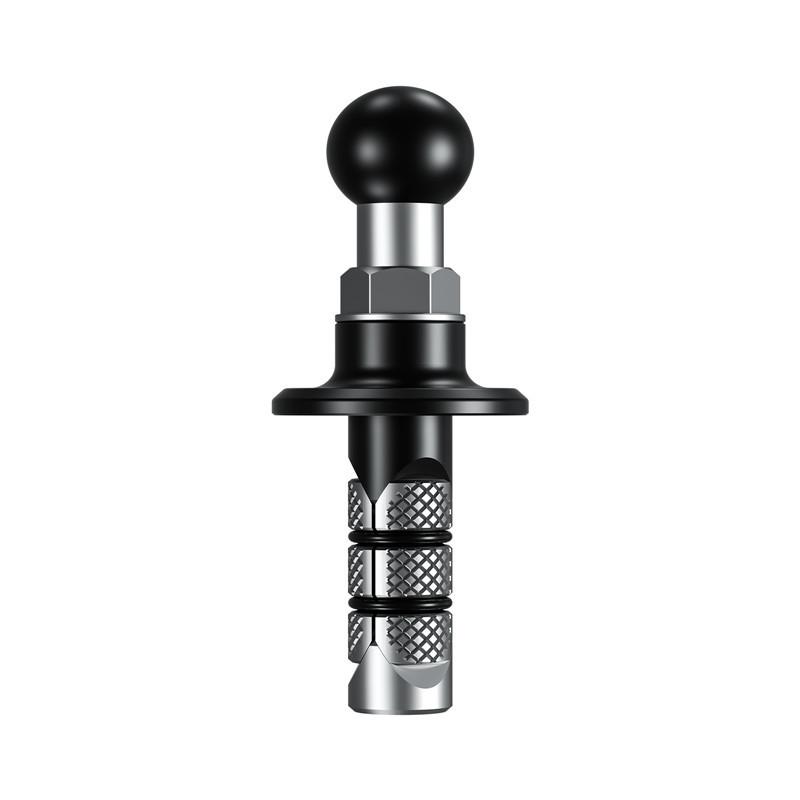 Supporto per Moto Bicicletta Base Nera per Stelo Forcella con Testa Sferica da 17mm 25mm per Adattatore Supporto Sferico GoPro insta360 Porta Telefono Cellulare