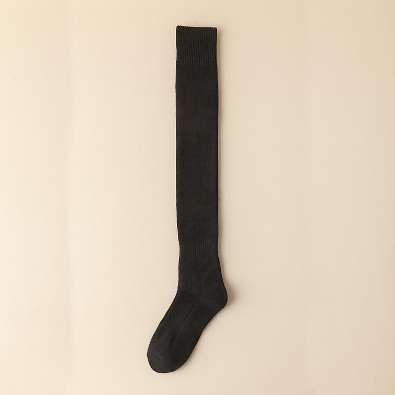 

Гольфы до колена, чулки до бедра для женщин, утолщенные и флисовые теплые длинные носки, зимние носки до икр для защиты коленей, высокие чулки до бедра 1 pair