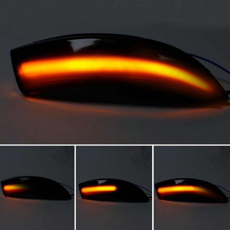 2Pcs LED Mirror Turn Signal Lights Replacement For Ford Fiesta MK7 2008-2017 Auto Parts