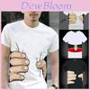 New Men's Fashion 3d Printed T-shirt With Funny Big Hand Short Sleeve Tee**