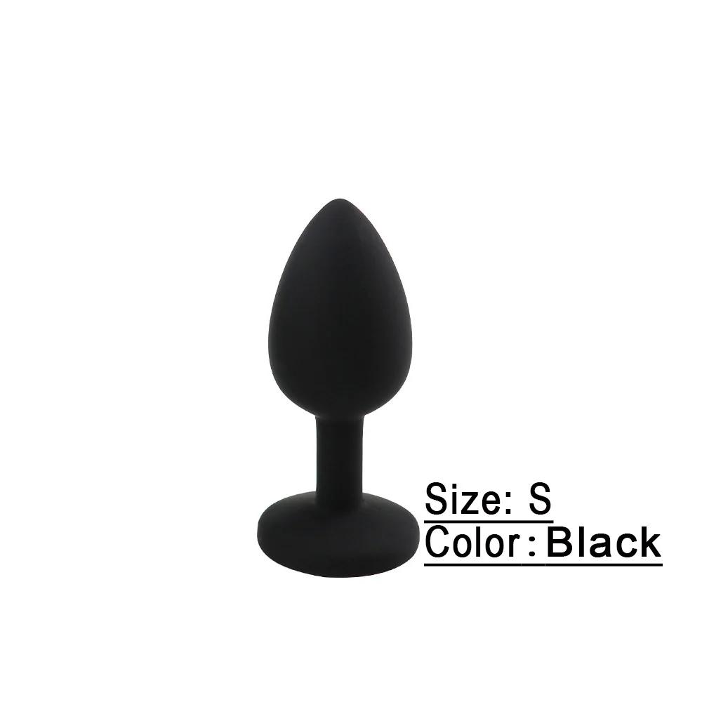 S/M/L Silicone Anal Plug Diamond Butt Plug G-spot Vestibular Stimulator Masturbator Erotic Bullet Anal plug Sex Toys for Adults