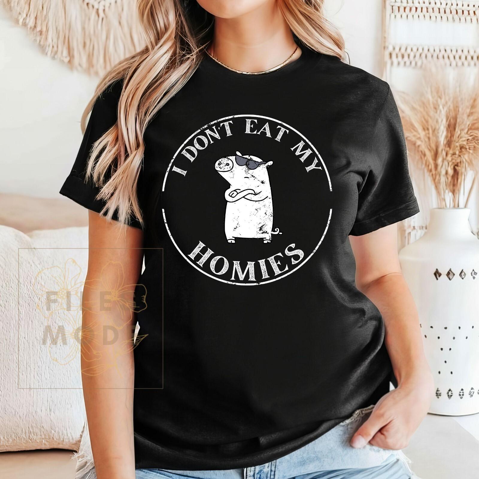 I Dont Eat My Homies Vegan Shirt Funny Vegan Tee Herbivore T-Shirt Vegetaria XXXXL