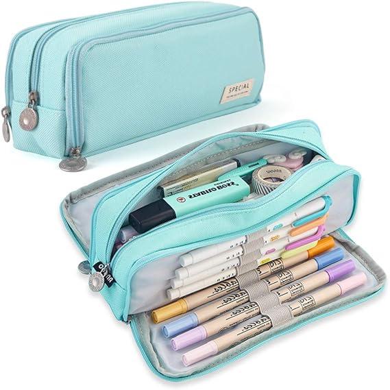 

Ankou Solid Color Double-Opening Pencil Case for Students