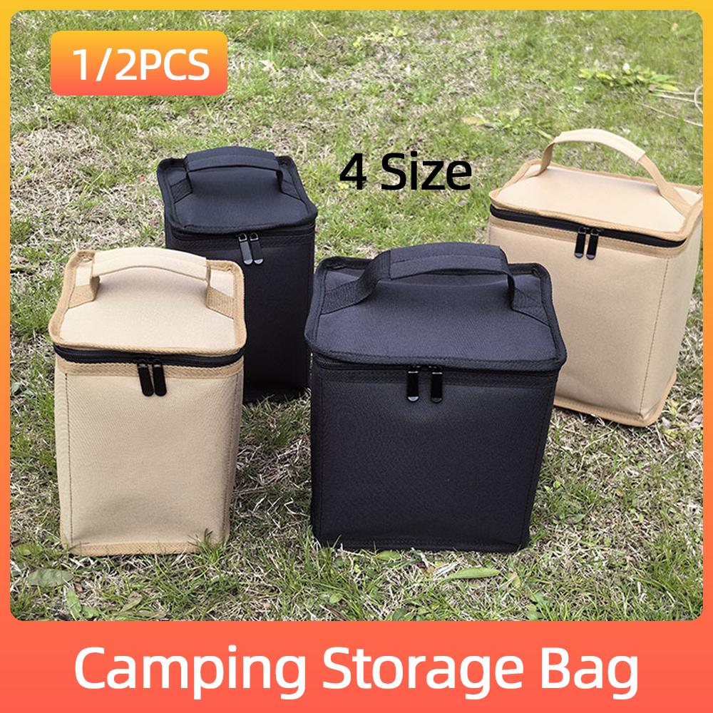Butane Fuel Canister Cover 600D Oxford Cloth Camping Lantern Gas Tank Bag Camping Storage Bag for Outdoor Camping Cooking Hiking
