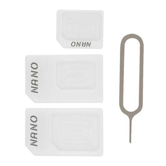 

3 в 1 к Micro SIM NanoSIM Card Card к стандартной SIM-карте белый