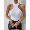 European and American Sexy Slim Fit Solid Shoulder Digging Vest Sleeveless Top Women Sexy Slim Tank Top Women