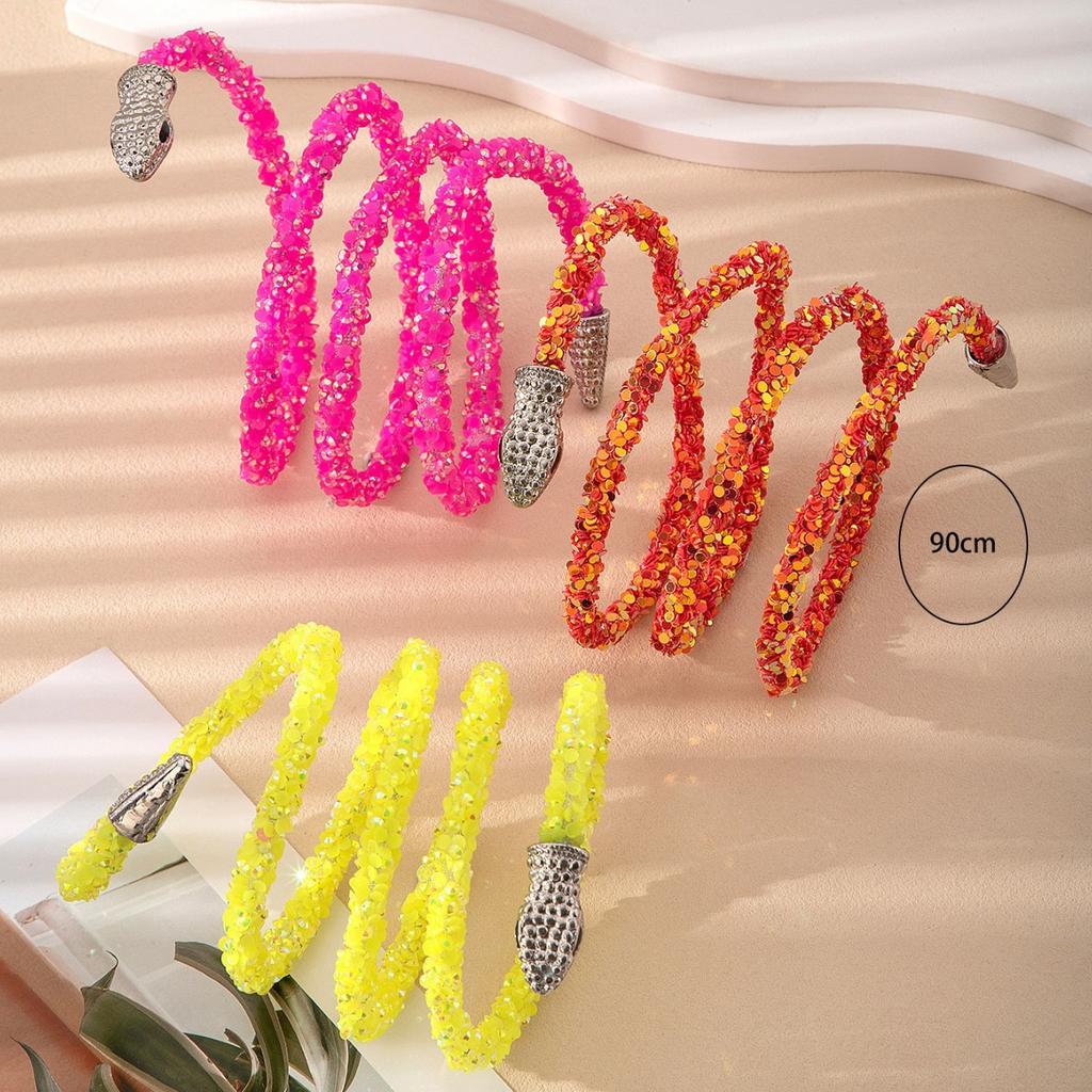 1 Fluorescent Snake Collar, Adjustable, Deformable, Exaggerated Temperament