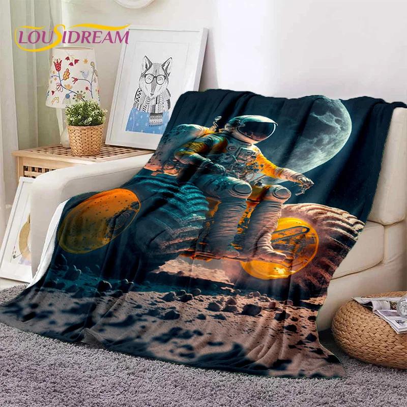 Astronaut Dream Universe Spaceman 3D Outer Space Cartoon Soft Blankets,Throw Blanket for Picnic Beds Home Bedroom Cover Kid Gift