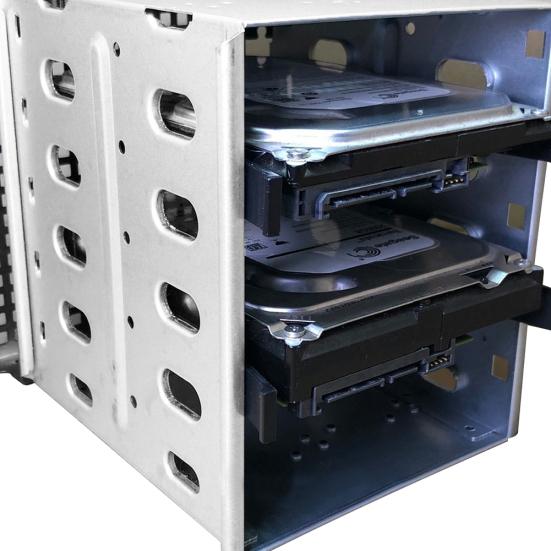 Slots Driver Tray Caddy HDD 3.5inch SATA SAS Cage Rack Hard with Fan Space